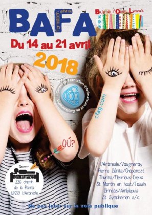 BAFA - Session générale Avril 2018