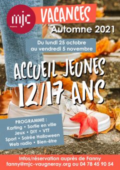 Vacances Automne 2021 Jeunes 12/17 ans